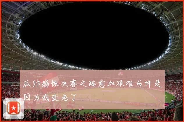 瓜帅感慨决赛之路愈加艰难或许是因为我变老了