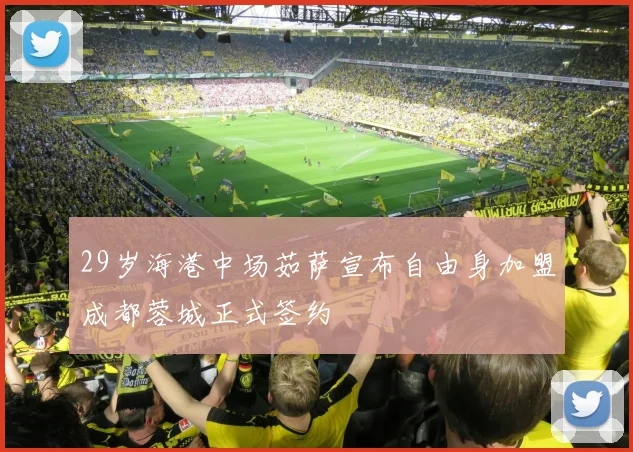 29岁海港中场茹萨宣布自由身加盟成都蓉城正式签约